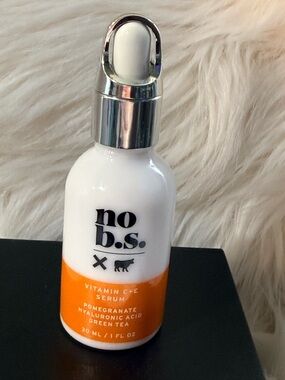 no b.s. Vitamin C + E Serum — White & Orange Dropper Bottle Sealed